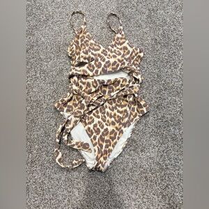 Aerie Leopard Print One-Piece Swimsuit